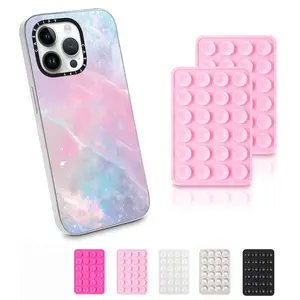 5PCS Adhesive Suction Cup Phone Mount for Secure Phone Case Mounting Versatile Compact Design Easy Use Multiple Colors