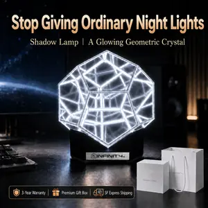 Huima Illusion Shadow Lamp Desktop Ornament – Creative Atmosphere Decor with a Premium Feel for Bedrooms and Gaming Rooms; Great Gift for Male Friends