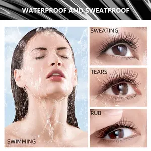 4g+4g double brush long-lasting mascara, lengthens volumizing curl hair mascara sticks, long-lasting adhesive and seals eyelash glue, stays waterproof for 48-72 hours