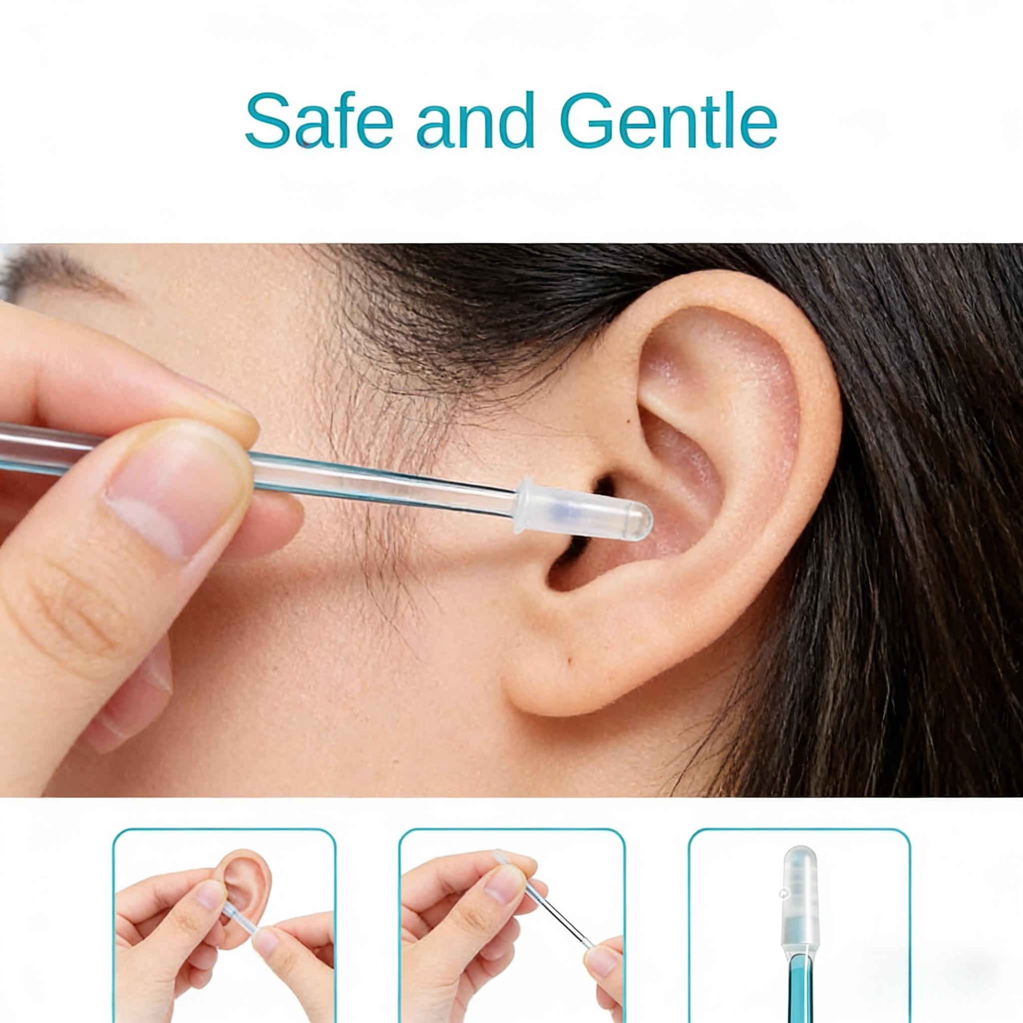 Painless Ear Wax Removal Kit – Soft Silicone Ear Cleaner Sticks for Adults, Easy-Clean Earwax Fixing Tool, Gentle Ear Pick Remover for Daily Ear Hygiene