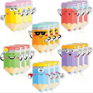 Cute Pencil Shaped Sticky Notes, Fun Cartoon Decorative Stickers, Learning Memo Pad, Multi-Purpose Self-Adhesive Paper
