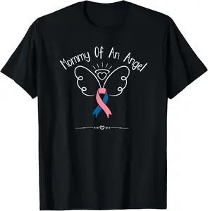 100% cotton Unisex Miscarriage Pregnancy Baby Loss Awareness Mommy Of An Angel T-Shirt