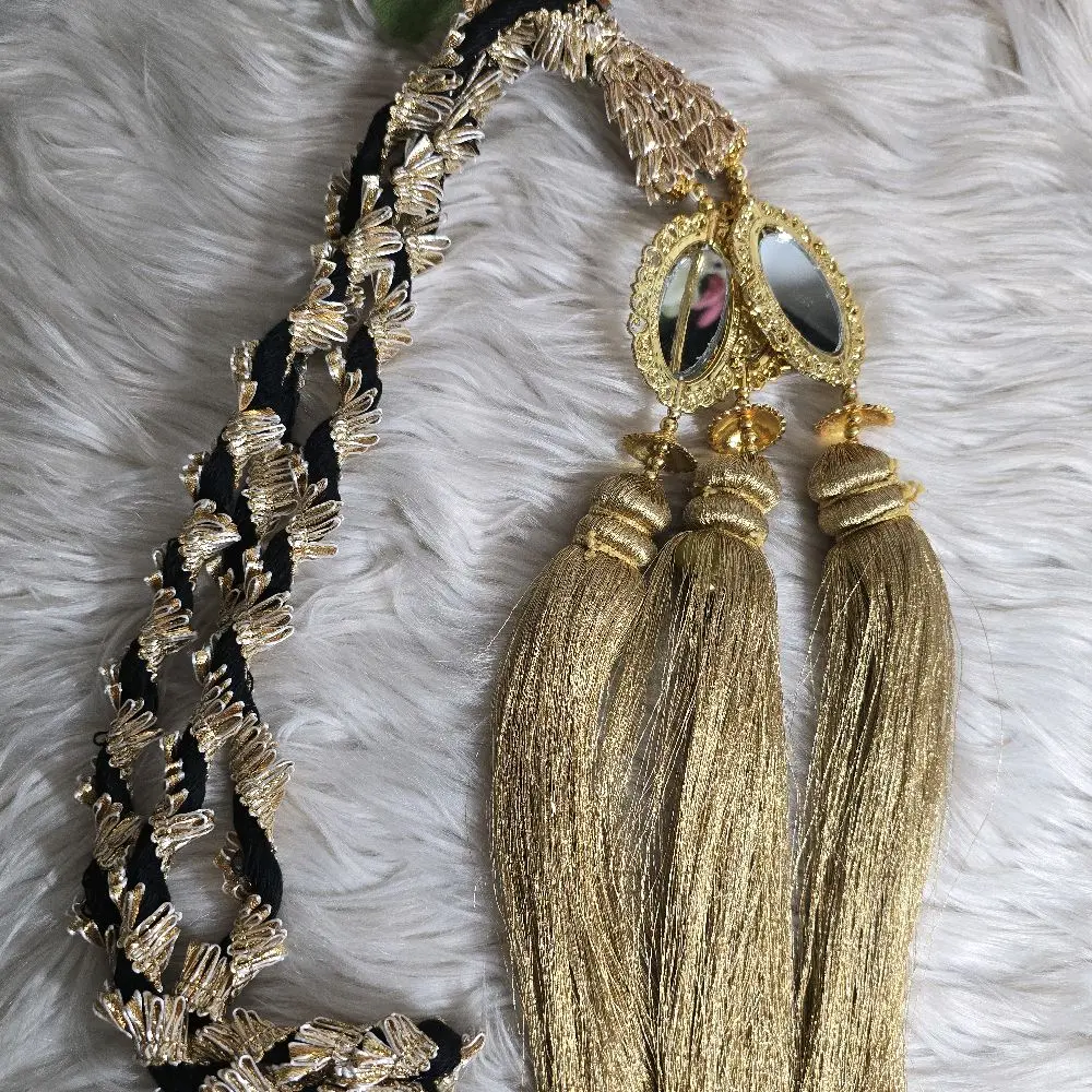 Traditional Punjabi heavy paranda dhago lacha dori with mirror