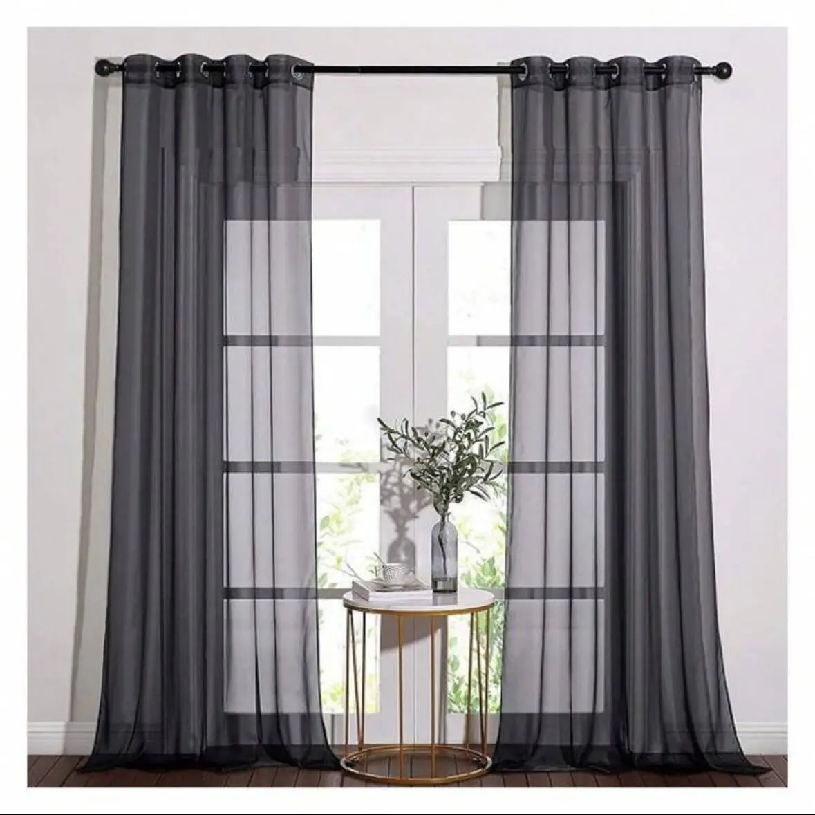 Pure Color Blinds 84 Inches Long with Ring Top Curtains, Ideal for Living Room & Courtyard Doors, Multiple Sizes Available, Single Piece Fabric