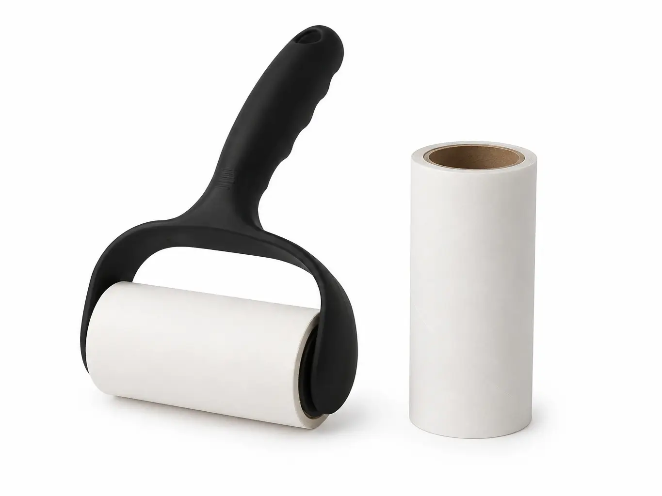 Manual Reusable Lint Remover with Extra-Sticky Refill Roll for Pet Hair, Dust Removal