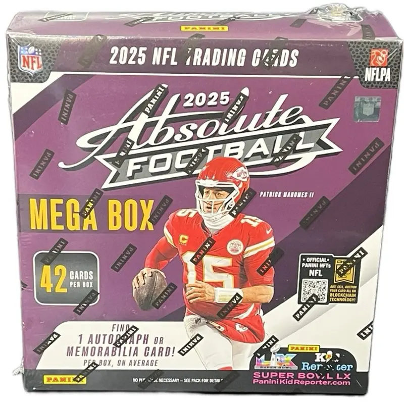 2025 Panini Absolute Football Mega Hobby Box - Card Collecting Item, Collectible Sports Card Boxes and Packs