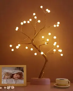 Bonsai Tree Light for Room Decor, Aesthetic Pearl Tree Lamps for Living Room, Cute Night Light for House Decor, Good Ideas for Gifts, Home Decorations, Weddings, Christmas, Holidays (X002VXBKSL)