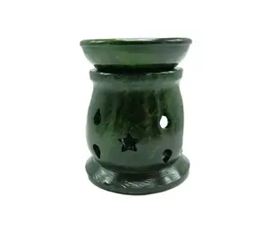 Soapstone Aroma Lamp 3" | Tealight | Diffuser Oil | Red or Green