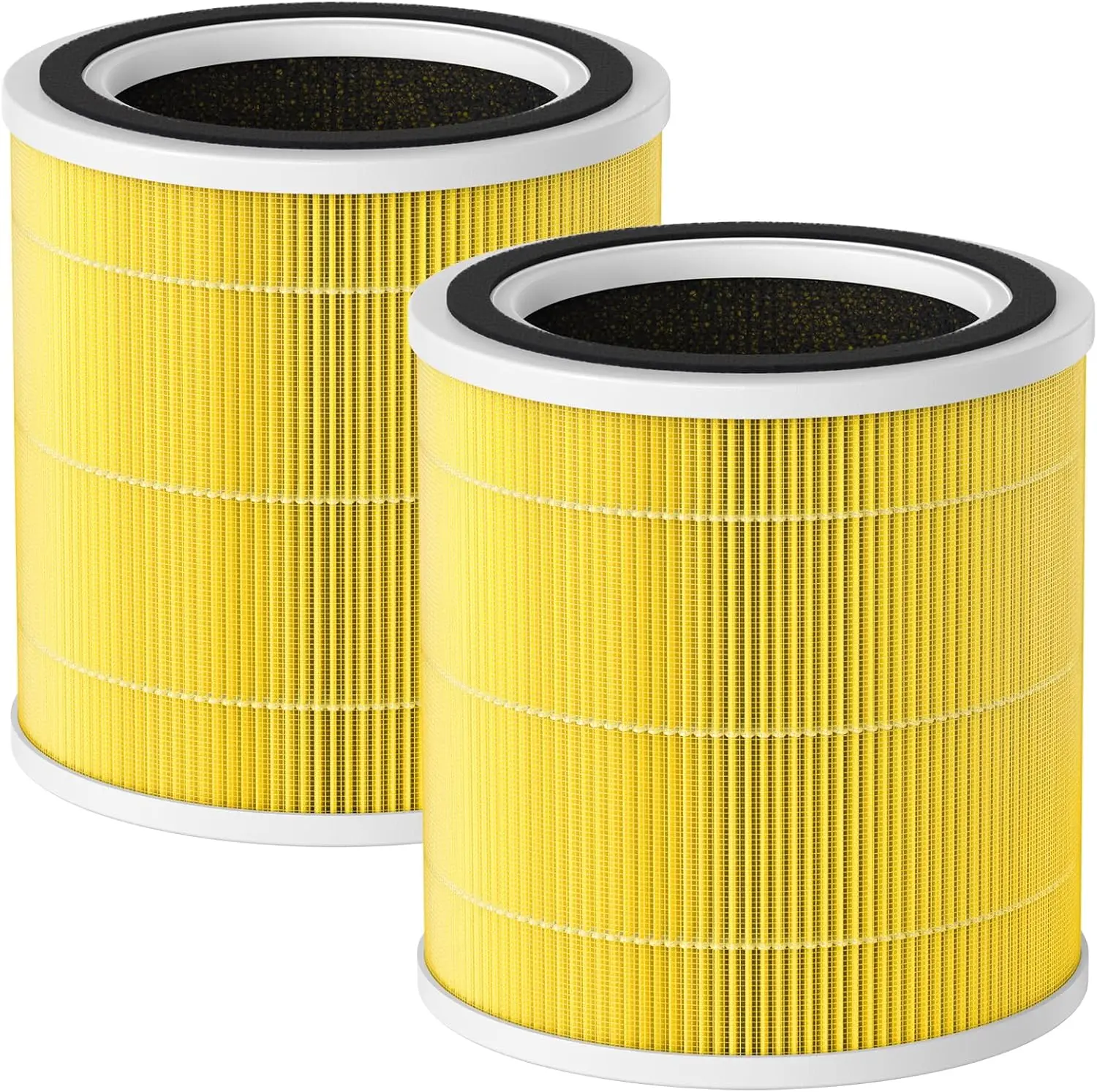 Pack AC Air Filter Replacement for Purivortex AC Air Purifier, H Pet Care Filter Replacement, Yellow