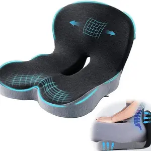 Mother's Day Gift Seat Cushion for Truck Driver, Memory Foam Truck Seat Cushion with Adjustable Strap – Ergonomic Back Support & Sciatica Relief for Long Drives, Semi Truck Accessories