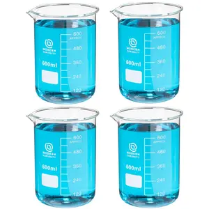 Brybelly  600 ml Glass Beakers - Pack of 4