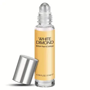 Refreshing British Pear & Cattleya Roll-On Perfume – Long-Lasting Scent for Women, 0.34oz – Ideal for Dates & Casual Attire, Perfect Gift for Her