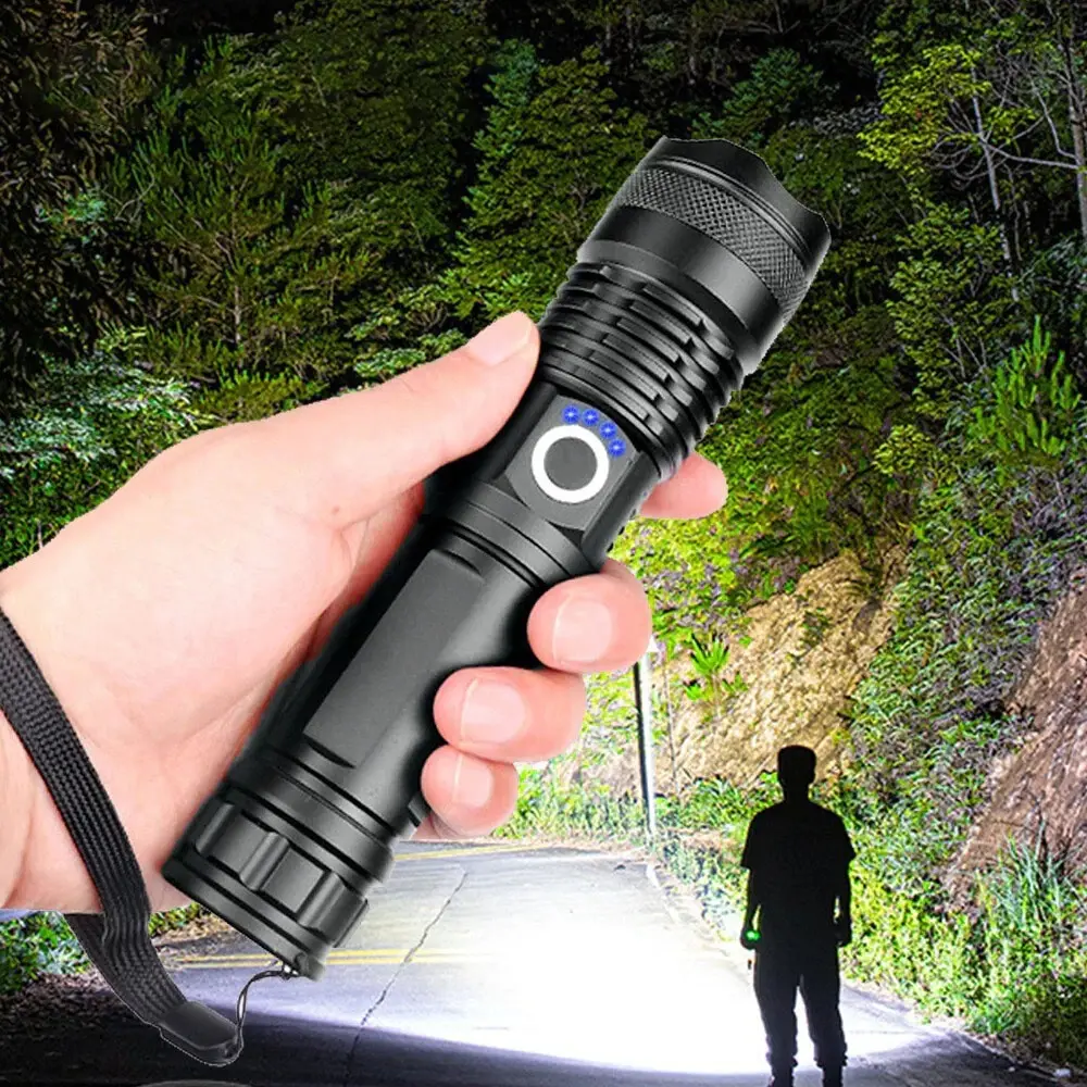 Super-Bright 90000LM LED Tactical Flashlight With Rechargeable Battery