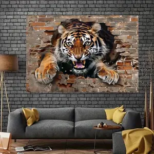 Extra Large Tiger Print Wall Decor - Perfect for Living Room, Bedroom, Dorm & Party Backdrop , Table Banner, Home Decor, Party Photo Background, Props Poster Decoration Ornaments Artistic