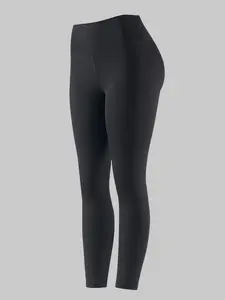 Women's Solid High Waist Sports Leggings, Breathable Comfortable Skin-friendly Yoga Leggings, High Stretch Seamless Leggings for Yoga Gym Workout