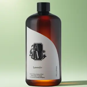 Lavender Scented 500ML Water-Based Aromatherapy Essential Oil, Reed Diffuser Refill Liquid, Home Indoor Air Freshener, Bathroom Deodorizer