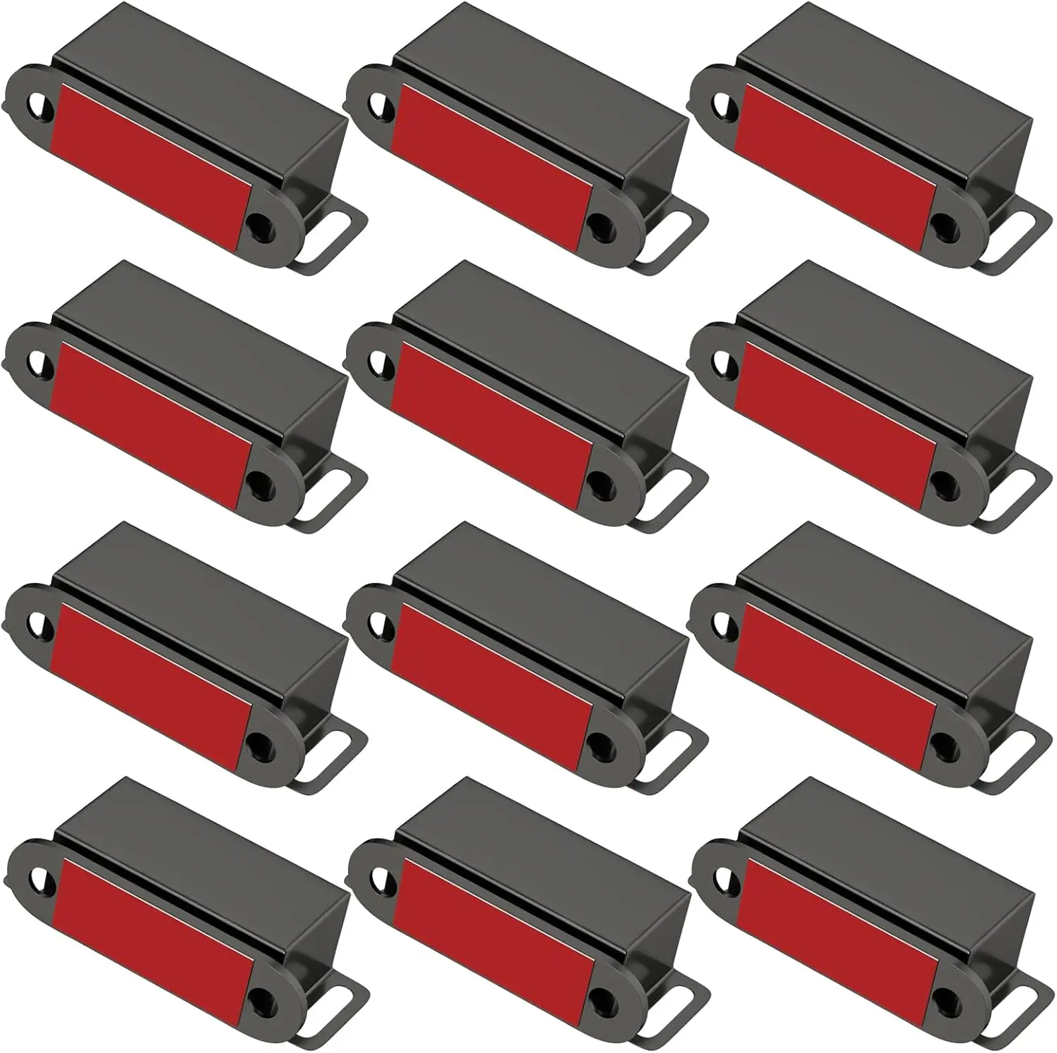 Door Catches 12 Pack Cabinet Door  Black  Door Latches Catches Cupboard Door Closures for Kitchen Wardrobe Drawer Closet Door Closing