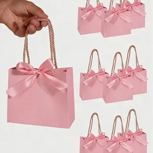 10pcs Set Handled Thank You Gift Bags, Foil Small Paper Bags, Ideal for Party, Gift, Christmas, Wedding, Birthday ()