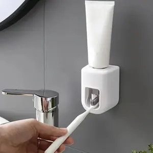 Wall Mounted Automatic Toothpaste Squeezer, Quantitative Toothpaste Holder, Toothpaste Dispenser, Bathroom Accessories, Home Supplies, Toothbrush Holder