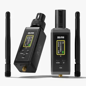 UHF Wireless XLR Transmitter and Receiver with Dual Antennas, 470ft Range, Auto Channel Scanning, Plug-on Wireless Mic Adapter for Audio Mixer, Sound Field Test, Acoustic Measurement, F30