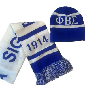 Phi Beta Sigma beanie hat and scarf