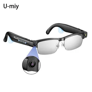[Popular New Arrival]Smart Glasses with Camera and Bluetooth for Men/Women 8MP 4K HD Video Recording Anti-Shake 32G Support Chart GPT,WiFi,AI Voice Assistant,Translate,Music Device Electronic Magnetic Mics Wearable