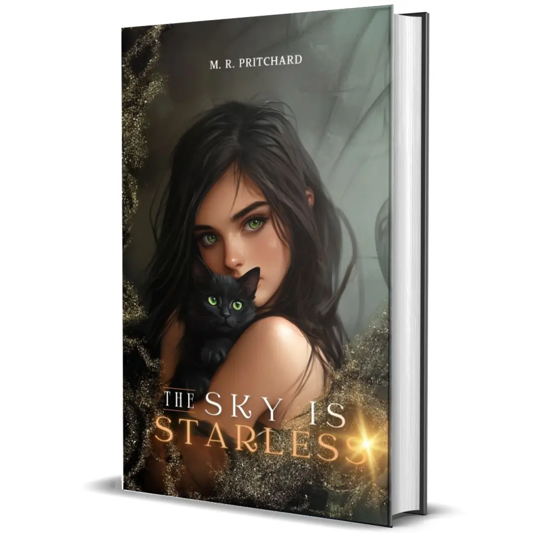 The Sky is Starless by M. R. Pritchard - dark fantasy bodyguard romance sign copy fiction books Novel Hardcover