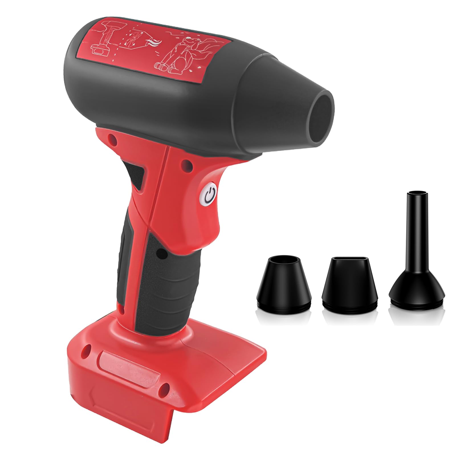 TPDL Cordless Air Blower for Milwaukee M18 18V Battery, 130000RPM Turbo Jet Fan, 4 Adjustable Speeds Portable Handheld Blower for Car Cleaning, Camping, Leaf Blowing (Tool Only, Battery Not Included) TPDL Cordless Air Blower for Milwaukee M18 18V Battery, 130000RPM Turbo Jet Fan, 4 Adjustable Speeds Portable Handheld Blower for Car Cleaning, Camping, Leaf Blowing (Tool Only, Battery Not Included)