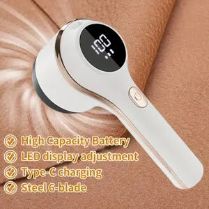 USB Rechargeable Fabric Shaver with Dual-Protection - Portable Lint Remover for Cloths and Fabrics, Hairball Trimmer for Sweater
