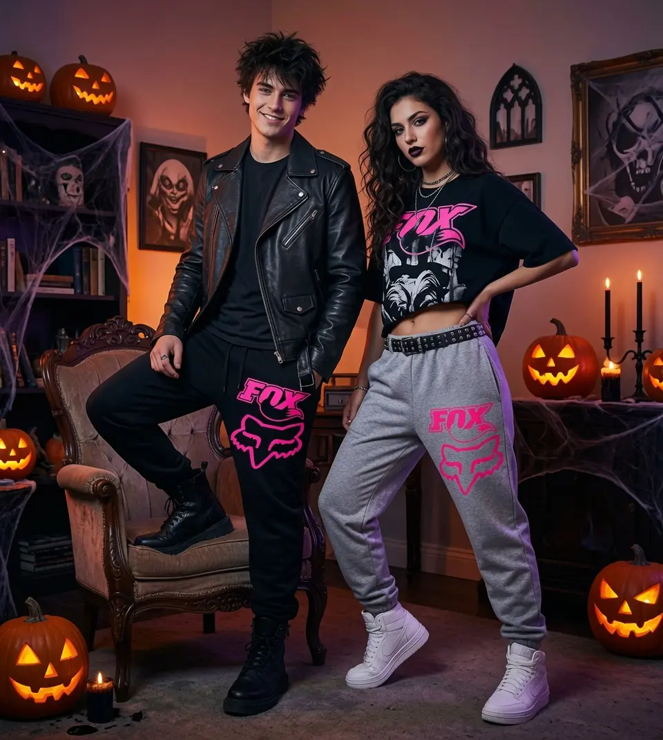 Vintage Pink F.0.X Racing Graphic Sweatpants, Y2K Motocross Style Jogger Pants for Men Women, Oversized Unisex Streetwear Bottoms, Casual Loose Fit Athletic Lounge Pants, Halloween Fall Outfit, Everyday Outdoor Motorcycle Inspired Gift