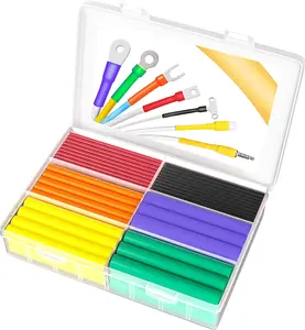 Wire Heat Shrink Tubing- Heat Shrink Tube Kit Wire Shrink Wrap Electrical  Automotive Marine Heat Shrink Wrap Tubing Assortment with Adhesive Lined for Wires(Shrink Ratio3:1,140Pcs)