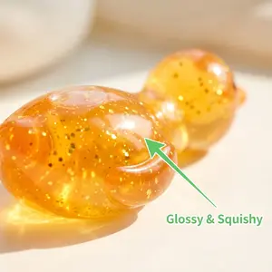Cute Glitter Duck Squishy Sugar Stress Ball - Fidget Toy for Office, Desk - Fun Gift for Ages 3+, Easter Basket Stuffer