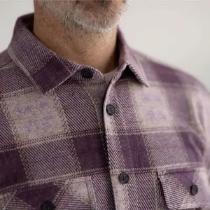 Adaptive Orchid Plaid Flannel Shirt with Magnetic Closures