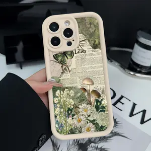Phone Case for iPhone 16 Pro Max 15 Plus 14 13 12 11 XS XR Mushroom Pocket-Friendly Shockproof Silicone Protective SoftCase