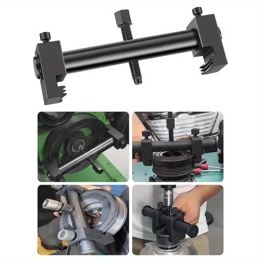 Heavy-Duty Metal Crankshaft Pulley Bearing Puller Tool, 21cm/8.27in, Adjustable Arms, Sturdy Grip, 1 Wrench-Included Tool for Automotive Engine Repair, Generator/Machine Bearings, Motorcycle Wheel, Different Size Gears Disassembly