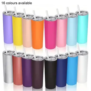 20oz Stainless Steel Skinny Roller Cup, Dual Wall Vacuum Insulated Mug with Lid and Straw, Perfect for Hot and Cold Beverages