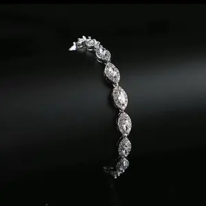 REVINTI Archive Silver Cubic Zirconia Crystal Flex Bracelet