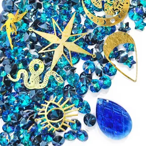 L1168]Suncatcher Sapphire Serpent DIY Beads DIY Charms Set LL