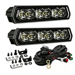 YCHOW-TECH 2PCS 6-Inch 120W Spot Beam LED Light Bars - Aluminum Housing, Compact Fit, Long Range Slim LED Pods for Off-Road Trucks, UTVs - Car Accessories, Driving Lighting, Truck, Accessories For Car