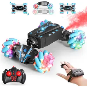Gesture Sensing RC Stunt Car with Light and Music,Drift Hand Controlled Remote Control Twist Cars Toys for 8-12 yr Boys Girls,4WD 2.4GHz Monster Truck 360° Flips/Spray,Xmas Gift for Kids.