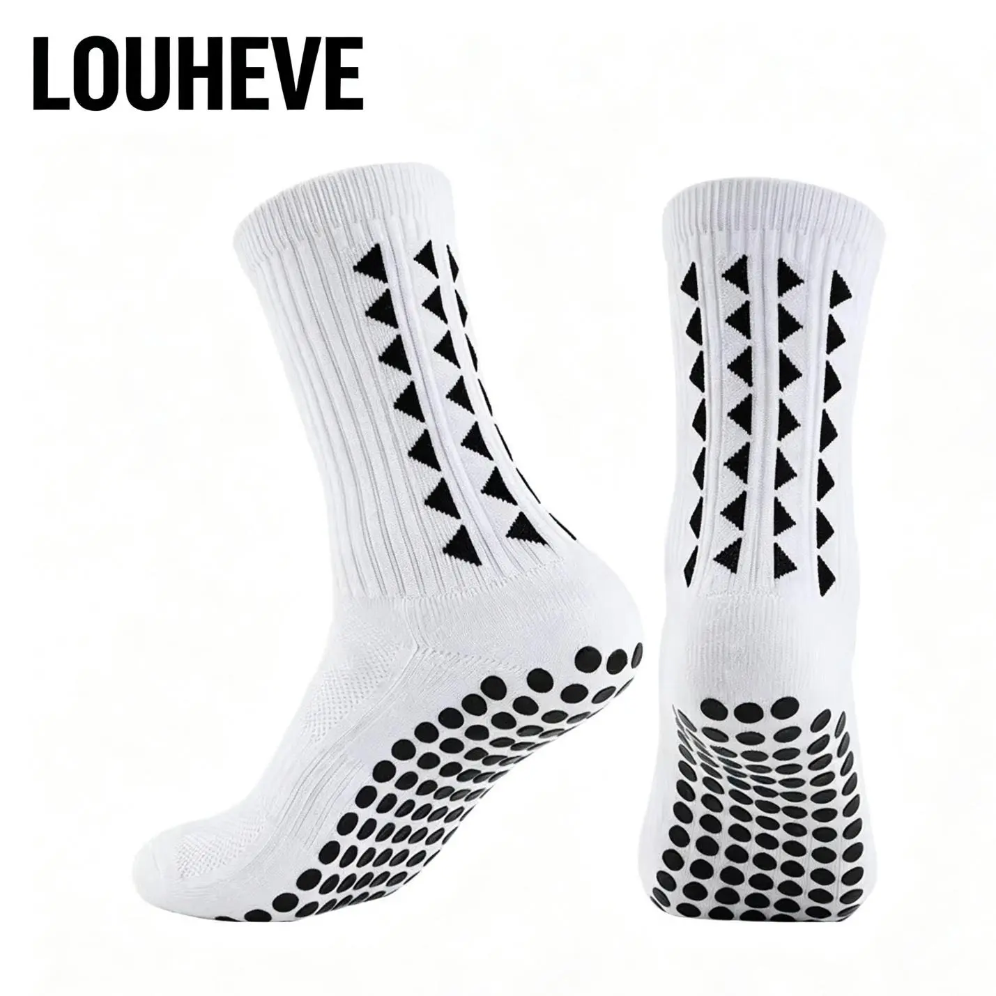 Men's Sports Socks with Rubber Anti-SlipFloor Mats Suitable for Football and Sports Activities