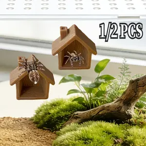 Movable jumping spider house modeling shelter, spider house hiding place, insect rest platform, small spider habitat accessories, hidden hiding place for insects, specially designed for climbing, hiding and feeding.