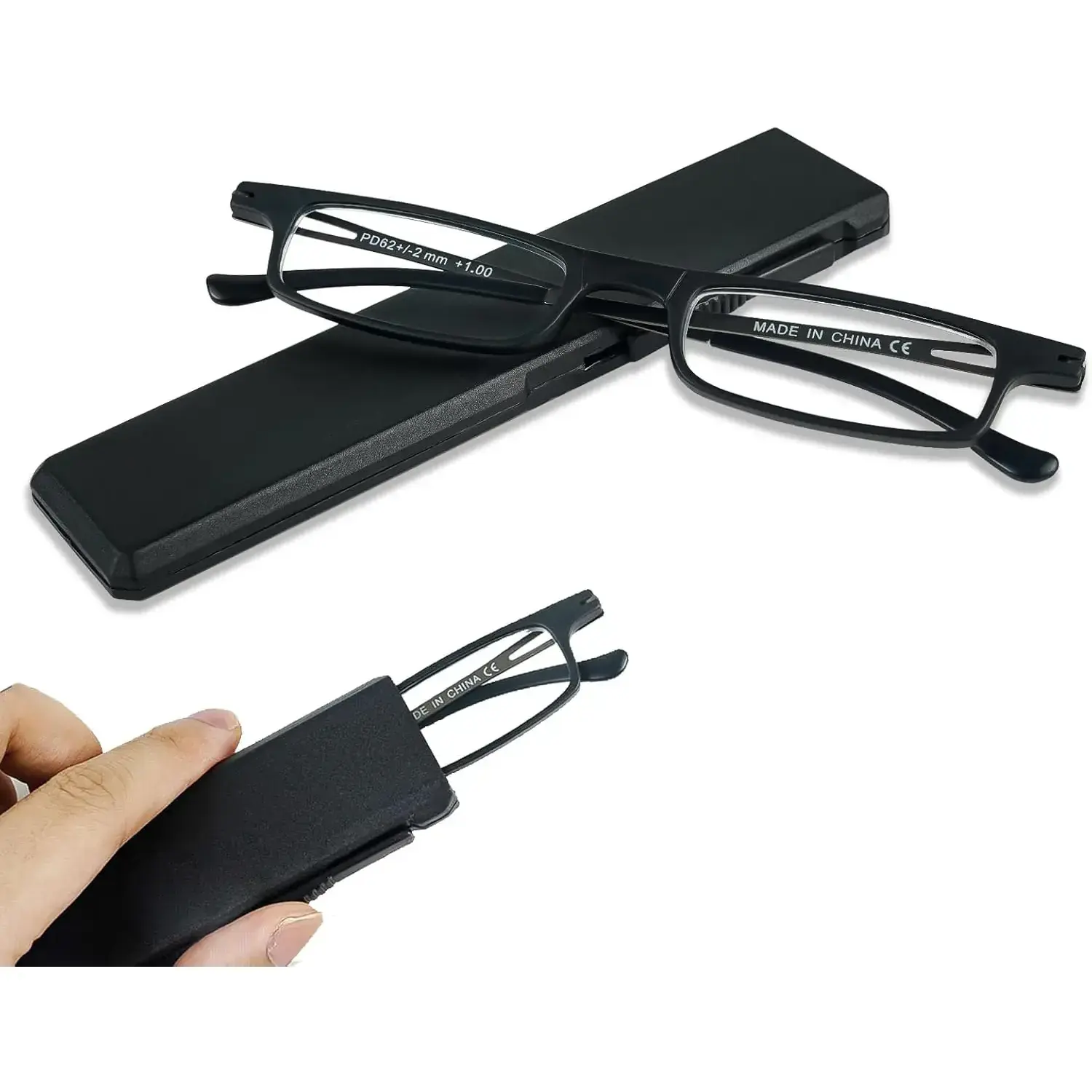 2 Pack Makeup Reading Glasses for Women Magnifying Flip Down Cosmetic Readers with Spring Hinge