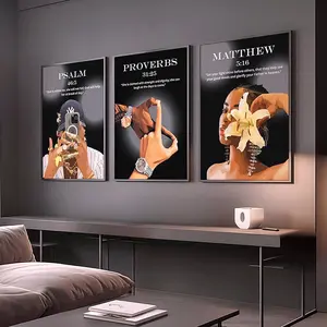 God’s Timing Faith Poster Set – High Quality Print, No Frame, Inspirational Christian Wall Art Decor Gift