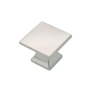 212 MAIN 1.25 in. Studio Square Knob - Polished Nickel, 1.75 in. Door Hardware Knob