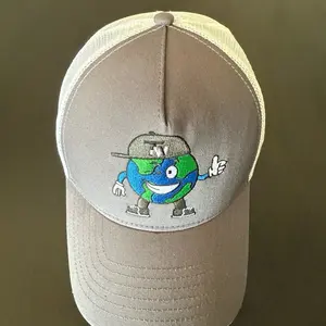 Trappers Trucker Hat with Fun Cartoon Character Design and Unique Style