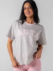 ACTA Sport Tee - Lightweight Knit Fabric with Contrast Trim Detailing & Center Front Seam for Relaxed Flowy Fit