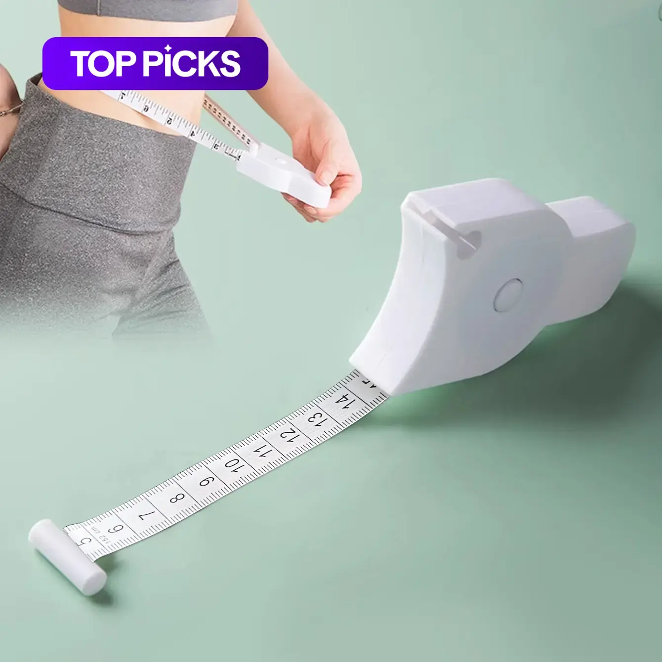 Retractable Body Tape Measure, Automatic Portable Body Measuring Tape, Household Measuring Tools for Waist, Hip, Arm, Durable Tape Measure, Measuring Instrument