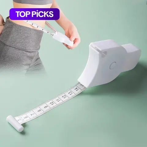 Retractable Body Tape Measure, Automatic Portable Body Measuring Tape, Household Measuring Tools for Waist, Hip, Arm, Durable Tape Measure, Measuring Instrument #GLOBAL PICKS