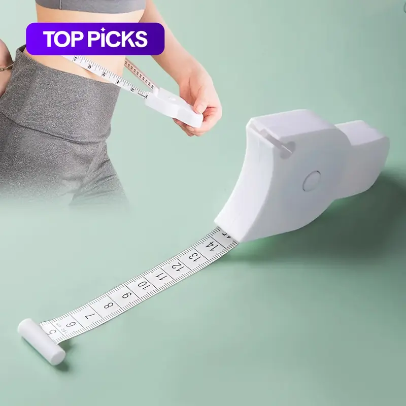 Retractable Body Tape Measure, Automatic Portable Body Measuring Tape, Household Measuring Tools for Waist, Hip, Arm, Durable Tape Measure, Measuring Instrument #GLOBAL PICKS